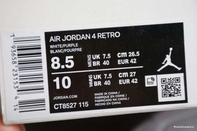 MaikeSneakers Purple Court 4 Air Jordan CT8527-115 0805